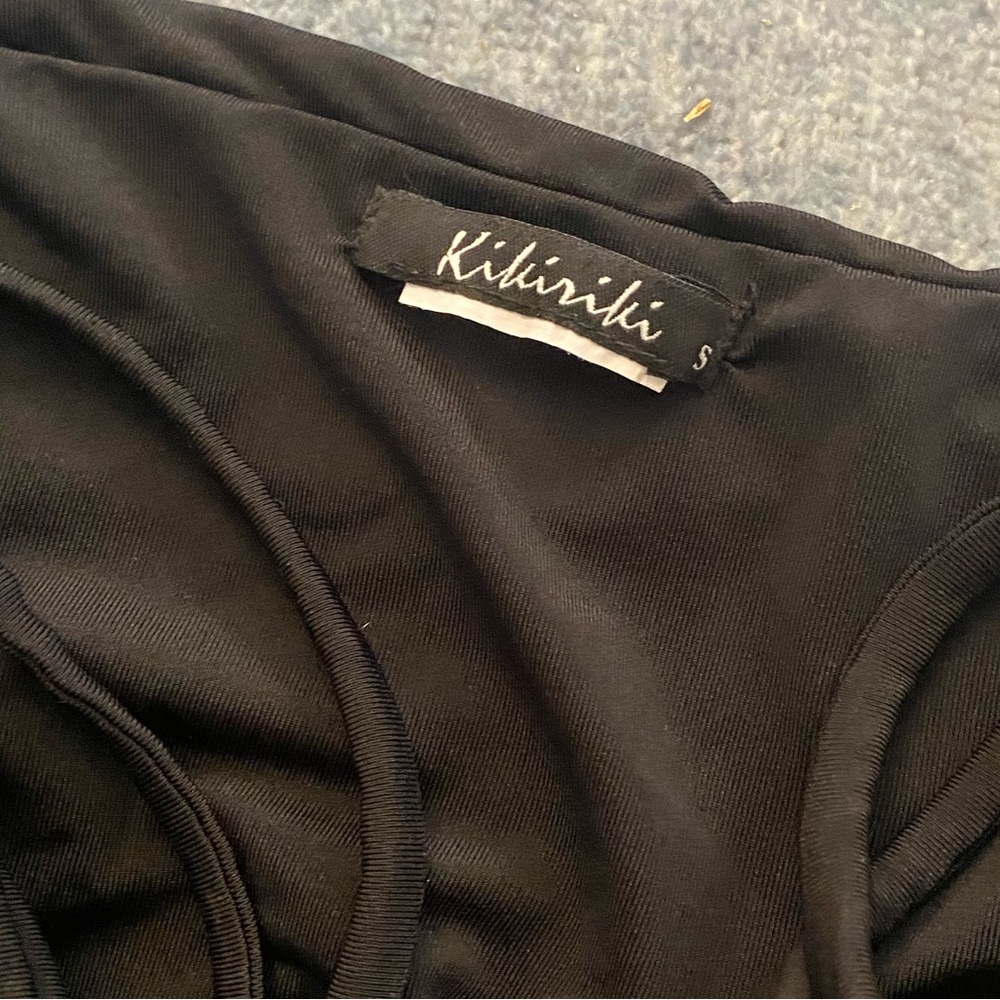 Chic Black Ruched Women's Tank Top - Picture 3 of 3